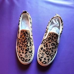 Leopard Print Slip-On Sneakers